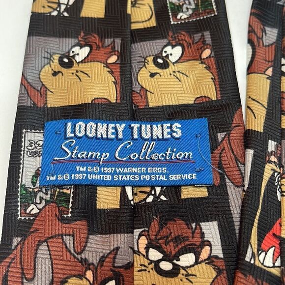 WARNER BROS. Vintage 1997 Looney Tunes Taz Stamp Collection Neckties - Picture 4 of 13